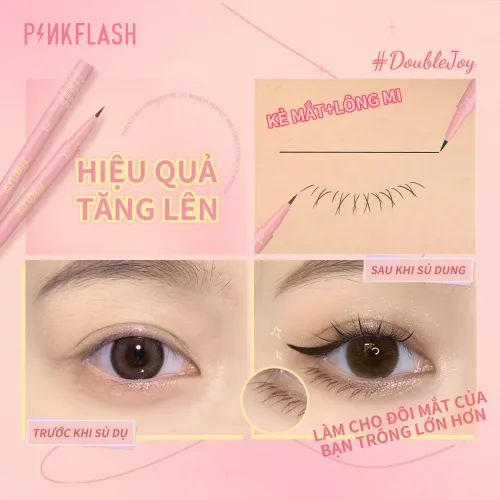 Bút kẻ mắt nước Pinkflash nhanh khô chống nước đầu siêu nhỏ 0.01mm  Hypersharp Quick-Drying Liquid Eyeliner 0.05g